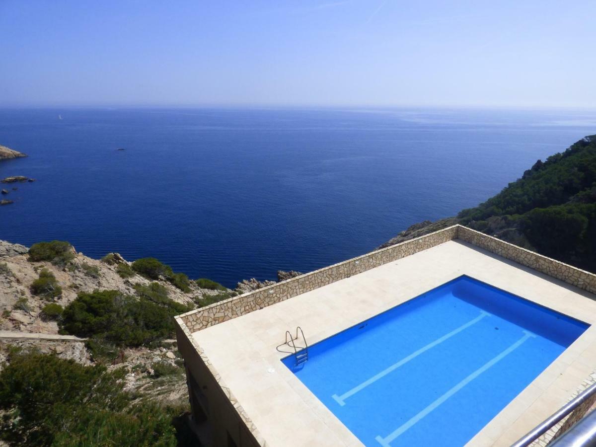Icaros 4-Appartement avec terrasse, grande piscine et parking, en surplomb de mer Begur Extérieur photo